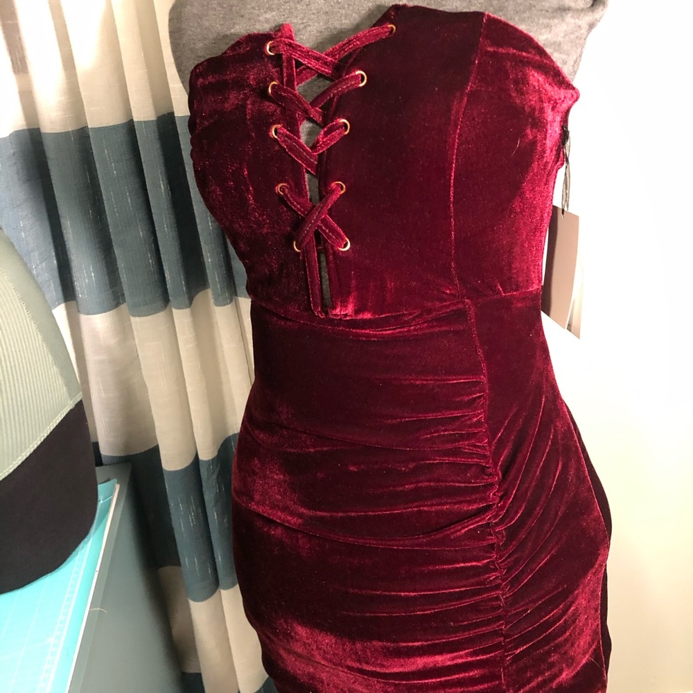 Velvet wine dress